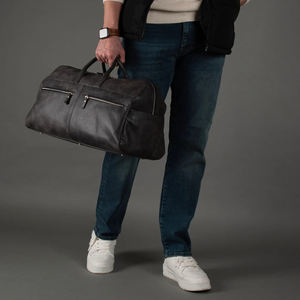 Manufacturer Custom Designer Large Waterproof Duffel <b>Bag</b> Genuine <b>Leather</b> Travel <b>Bag</b> for Men Luxury Weekend <b>Overnight</b> <b>Bag</b> - Product Image 1