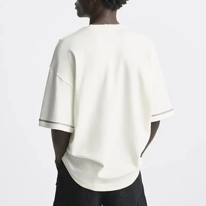 Nouvelle arrivée Top qualité prix de gros impression personnalisée Logo t-shirt 250 GSM 100% coton lourd soleil délavé à l'acide T-shirt - Product Image 2