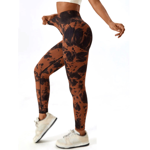 Pleine longueur Top vente sublimé Polyester Spandex tissu sur mesure sublimé imprimé Leggings taille élastique Yoga Leggings - Product Image 5