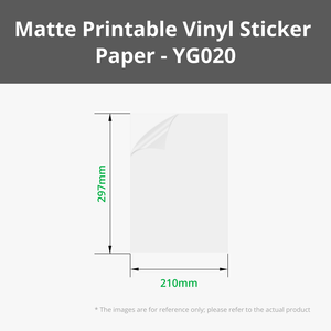 Papel Adhesivo de Vinilo Imprimible Blanco Mate, 25 Piezas, Película de PVC - Product Image 3