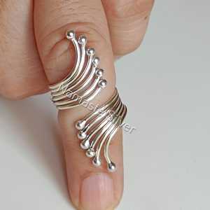 925 Solid Sterling Silver Adjustable Floral Women's <b>Dainty</b> <b>Ring</b> for Gift - Product Image 2