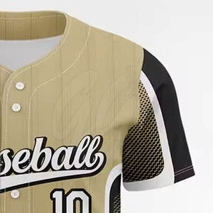 Jersey de béisbol de nuevo diseño hecho en Pakistán a la venta Jersey de béisbol transpirable para hombres Jersey de béisbol de tendencia - Product Image 5