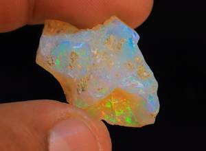 Gorgeous Ethiopian Opal Rough Loose Opal Raw <b>Rainbow</b> Flashy Ethiopian Opal Rough for Making Gemstone - Product Image 3