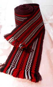 Ukrainian <b>Knitted</b> Wool <b>Belt</b> Handcrafted Cossack Style Red Sash Colorful Slavic Waistband Customized Width Unisex Gifts - Product Image 6