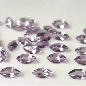 Haute qualité fait à la main naturel rose améthyste Marquise coupe pierres précieuses à facettes 3x6mm-5x10mm pour la fabrication de bijoux prix de gros - Product Image 1