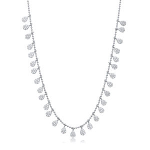 Cadena de bolas, corte de pera, circón transparente, diseño de piedra, collar agitador, venta al por mayor, joyería de plata de ley 925 turca hecha a mano - Product Image 5