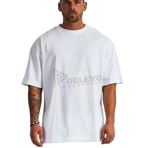 T-shirts à col rond, manches courtes, imprimés, fitness, t-shirt uni, 100% coton jersey, t-shirt surdimensionné, personnalisé, homme, 220g de coton - Product Image 1