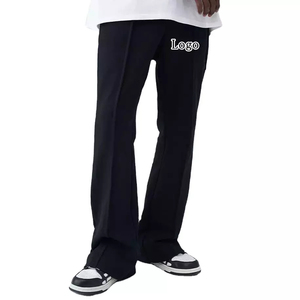 2025 Custom Men's High Quality Casual <b>Flared</b> Jogger Track Pants French Terry Cotton Sweat <b>Leggings</b> New Condition - Product Image 1