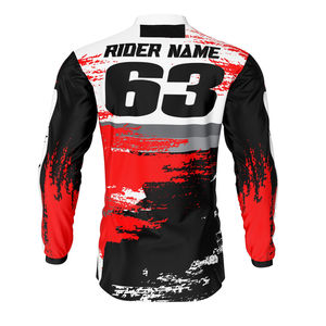 Venta al por mayor diseño personalizado sublimación transpirable impermeable a prueba de viento de talla grande carreras Motocross camisetas Top - Product Image 1