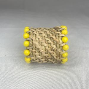 Anneaux de serviette en rotin en bois de bambou de haute qualité décor de Table perlé en Fiber naturelle pour la maison hôtels tarifs de gros pour les fêtes - Product Image 4