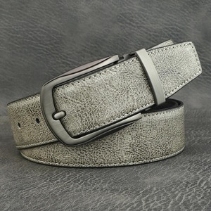 Haute qualité boucle ardillon en cuir véritable créateurs de mode ceintures hommes décontracté luxe sangle gris peau de vache jeunes hommes ceinture homme - Product Image 5