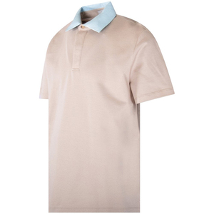 เสื้อแขนสั้นลำลองสำหรับผู้ชายเสื้อปักโลโก้แบบถักสีพื้นระบายอากาศได้ดีผ้าโพลีเอสเตอร์/ ผ้าฝ้ายแบบใหม่ - Product Image 4