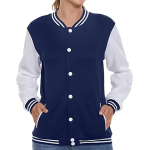 Vestes pour femmes personnalisées Veste universitaire en polyester à col ras du cou et à boutons recouverts de laine et de coton de haute qualité - Product Image 2