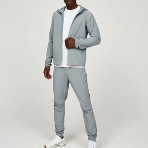 Ensemble personnalisé de haute qualité deux pièces hommes 100% Nylon veste pluie coupe-vent course Sport survêtement - Product Image 1