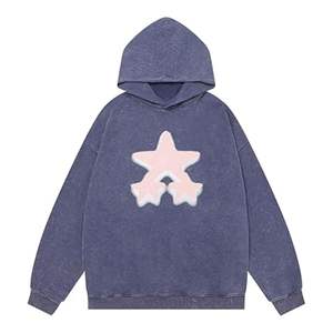 เสื้อฮู้ดผ้ายีนส์สำหรับผู้หญิงผ้าคอตตอนมีฮู้ดสำหรับซักแบบเต็มตัวแขนยาวแนวสตรีทแวร์แนวสตรีทแวร์ผ้าฝ้าย100% โลโก้ตามสั่งสำหรับฤดูหนาว - Product Image 3