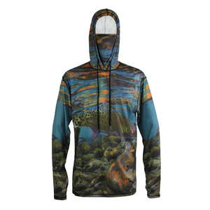 เสื้อฮู้ดแขนยาวสำหรับผู้ชายเสื้อตกปลาลายพรางมีช่องระบายน้ำหนักเบาออกแบบโลโก้ได้ตามต้องการ - Product Image 1