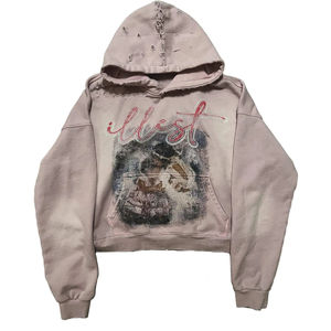 เสื้อมีฮู้ดสำหรับผู้ชายฟอกสีกรดรุ่น Dgt ลายกันแดดวินเทจสำหรับฤดูหนาว - Product Image 1