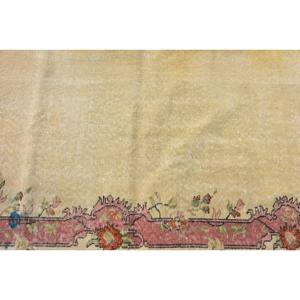 2.5x4.9 ft Vintage Rug, <b>Yellow</b> Floral Turkish <b>Wool</b> Rug - Product Image 4