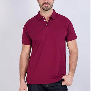 Chemises polo pour hommes à manches courtes, polo en piqué de coton ajusté - Product Image 5