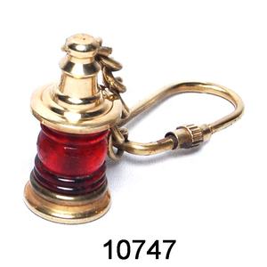 Nautical Brass Golden/Red Mini Lantern <b>Key</b> Chain with Polish Decorative <b>Key</b> <b>Holder</b> Sale and Supply India - Product Image 1