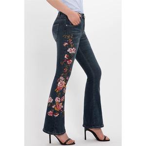 OEM servicio fábrica desgaste 100% algodón Spandex cordón Flare pantalón Pakistán fabricación logotipo personalizado transpirable mujeres Flare pantalón - Product Image 2