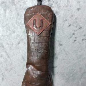 Housse de tête de club de golf en cuir véritable de qualité supérieure, imperméable, pour driver et hybride fairway, ajustement personnalisé pour forme de baril - Product Image 4