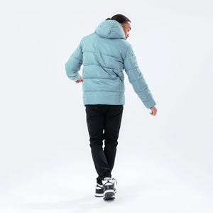 2024 Men's Casual Solid Color <b>Puffer</b> <b>Jacket</b> Hooded Stand Windproof Long Fabric Breathable Light Winter Coated <b>Thin</b> Pocket Street - Product Image 3