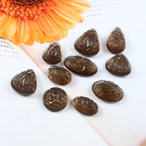 Quartz fumé naturel fait à la main sculpté pierre précieuse magnifiquement conçu bijoux en vrac utiliser lot mixte pierres précieuses optiquement légères en vrac - Product Image 1