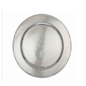 Plaques de chargeur couleur argent de 13 pouces Plaques décoratives en métal pour mariage Plaques de chargeur en acier inoxydable - Product Image 5