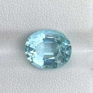 Gema de Aguamarina Curativa Semipreciosa Azul Claro de 3.85 Quilates, Corte Oval Facetado, Piedra Natal Natural, Venta al por Mayor - Product Image 1