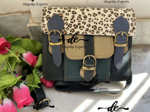 المعاد تدويرها حقيبة يد جلدية الملونة الحيوان الفراء أنيق حقيبة رافعة محفظة عالية الجودة متعددة الاستخدامات أكياس - Product Image 5