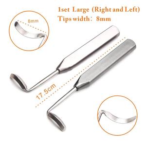 Élévateurs coquillages orthopédiques chirurgicaux de qualité supérieure, Doyen Periosteal, courbés, droit et gauche, 18 cm et 20,5 cm - Product Image 2