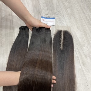 Trama de pelo liso de hueso vietnamita crudo 100% Super doble dibujado, sin enredos, sin desprendimiento, precio de fábrica - Product Image 5