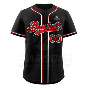 เสื้อเจอร์ซีย์เบสบอลผ้าพรีเมี่ยมเสื้อเจอร์ซี่ผ้าสีทึบดีไซน์ใหม่ - Product Image 2