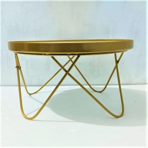 Venta al por mayor de lujo de metal pastel de pie con blanco y oro de mármol Base de exhibición de pastelería de pie para el hogar cocina uso - Product Image 4