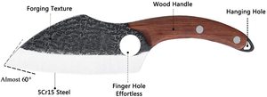 Couperet à viande robuste en acier au carbone, fabriqué à la main, avec logo personnalisé, couteau de cuisine pour barbecue, outil de coupe d'os forgé à la main, support OEM, vente en gros - Product Image 6