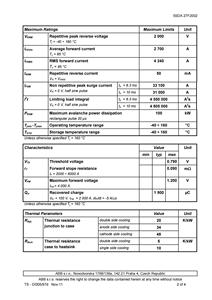 Diode Avalanche Hitachi Energy 5SDA 27F2002 2000V 2700A, redresseurs pour la fonte de l'aluminium, le raffinage des métaux, l'alimentation en bord de voie - Product Image 3