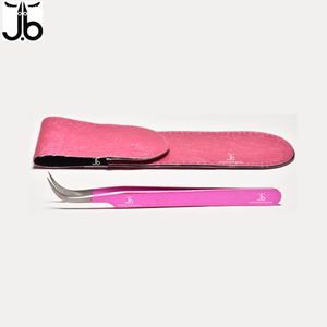 Revêtement de couleur rose pointe polie prix compétitifs logo personnalisé toutes les couleurs disponibles pince à épiler extension de cils - Product Image 6