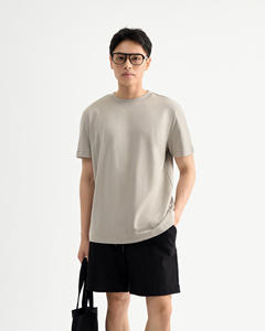 T-shirt à manches courtes pour hommes coupe régulière 100% coton tricoté tissu respirant formel vêtements de tous les jours-routine Vietnam - Product Image 4