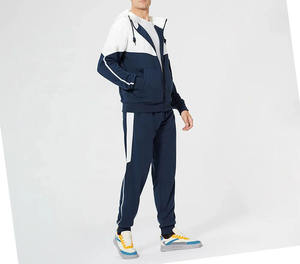 Wholesale Prices New Design Fashionable Men Tracksuits Plain 100% Cotton Breathable Slim Fit Sportswear Tracksuits - Product Image 3