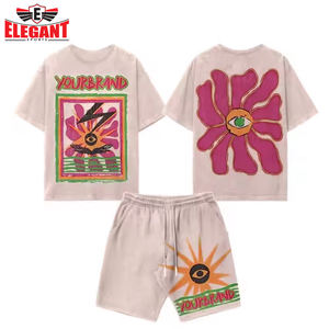 Conjunto de pantalones cortos informales de verano para hombre, estilo de lavado ácido personalizable de alta calidad, elegante, deportivo, serigrafiado, mejor proveedor de ropa - Product Image 5