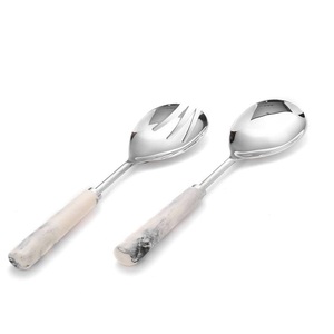 Cuchara de acero Juego de cubiertos de buffet Juego de cubiertos de acero inoxidable Juego de servir Cuchara ranurada Servidor de pasteles de La India - Product Image 1