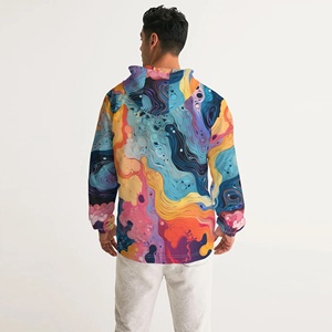 เสื้อฮู้ดมีซิปขนาดใหญ่พิเศษพิมพ์โลโก้ได้ตามต้องการเสื้อผ้าระบายอากาศได้ดีผลิตจากโพลีเอสเตอร์100% - Product Image 6