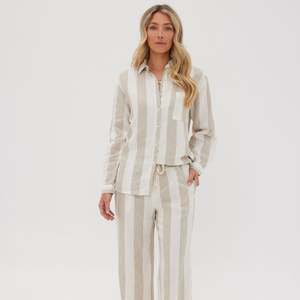 Bán Buôn Tùy Chỉnh 100% Linen Sọc Vải Mềm Mại Thoải Mái Cho Quần Áo Áo Sơ Mi & Dresses Dệt Kỹ Thuật Cũng Cho Ghế Sofa - Product Image 1