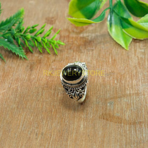 Anillo de Ónice Negro Natural, Anillo de Plata de Ley 925, Anillo de Declaración, Anillo de Promesa, Anillo de Diseño Hecho a Mano, Anillo de Piedras Preciosas, Joyería de Ónice Negro - Product Image 4