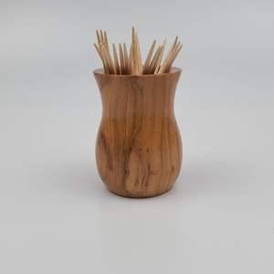 Eco Friendly Wooden <b>Toothpick</b> Holder Box | Handmade Natural Solid Wood <b>Toothpick</b> Dispenser for Kitchen, Dining Table, Restaurant - Product Image 3