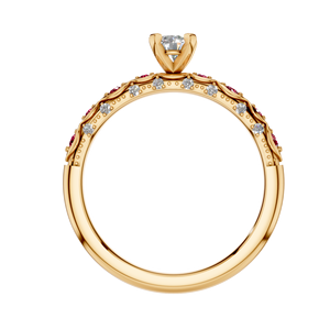 แหวนแต่งงานชุบโรเดียมเงิน925 VVS Moissanite เครื่องประดับชั้นดีสองสีสำหรับผู้หญิงผู้ผลิต ODM จากอินเดีย - Product Image 3