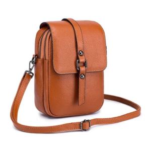 Sac à bandoulière en cuir de vachette de qualité supérieure pour femmes, finition grainée, sac à main tendance - Product Image 5