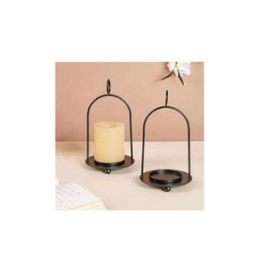Lujoso soporte de vela perfumada en polvo negro, vidrio de Metal hecho a mano para decoración del hogar, vacaciones, venta directa de fábrica, fabricante - Product Image 1