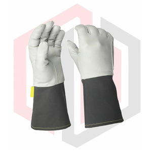 Guantes de trabajo de seguridad de cuero con logotipo personalizado de proveedor de fábrica de Pakistán protección de manos industrial con OEM - Product Image 2